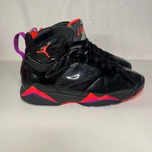 Nike Air Jordan 7 Retro Black Gloss Womens Size 10, Mens 8.5